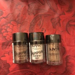 NEW NYX Shimmer Down and Pigment Lot